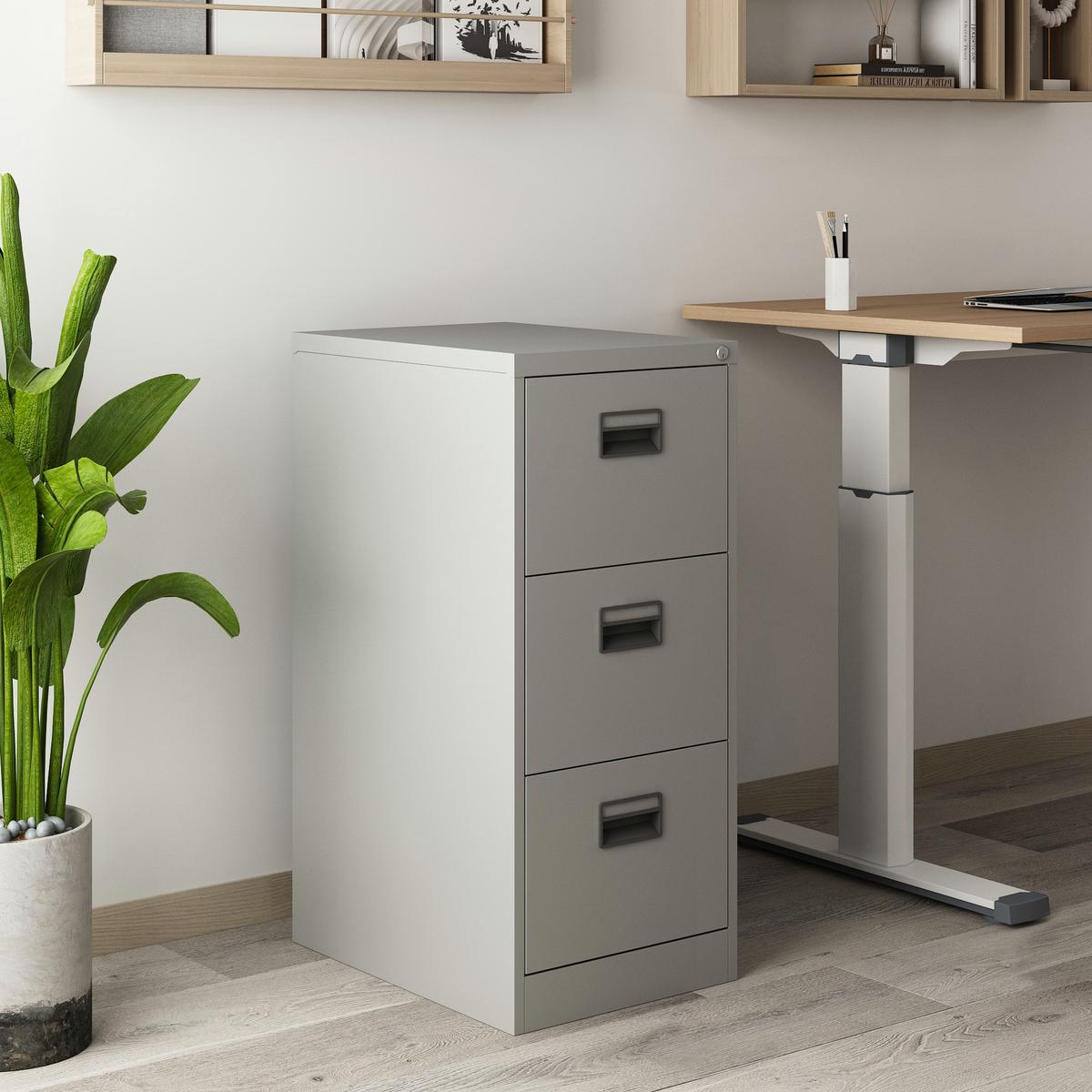 SCHUBLADENSCHRANK Rääkkylä - Grau, Metall (45/103/62cm) - [en.casa]