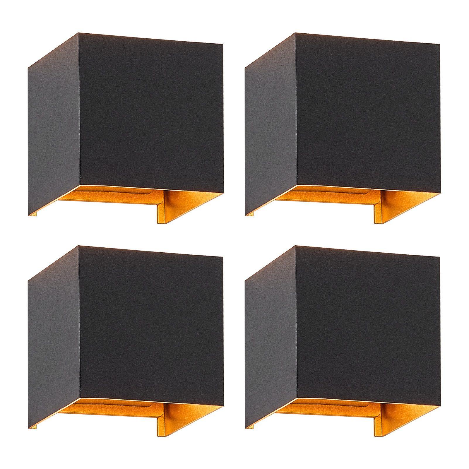 WANDLEUCHTE Luminara 10/10/10 cm - Schwarz, Metall (10/10/10cm) - ZMH