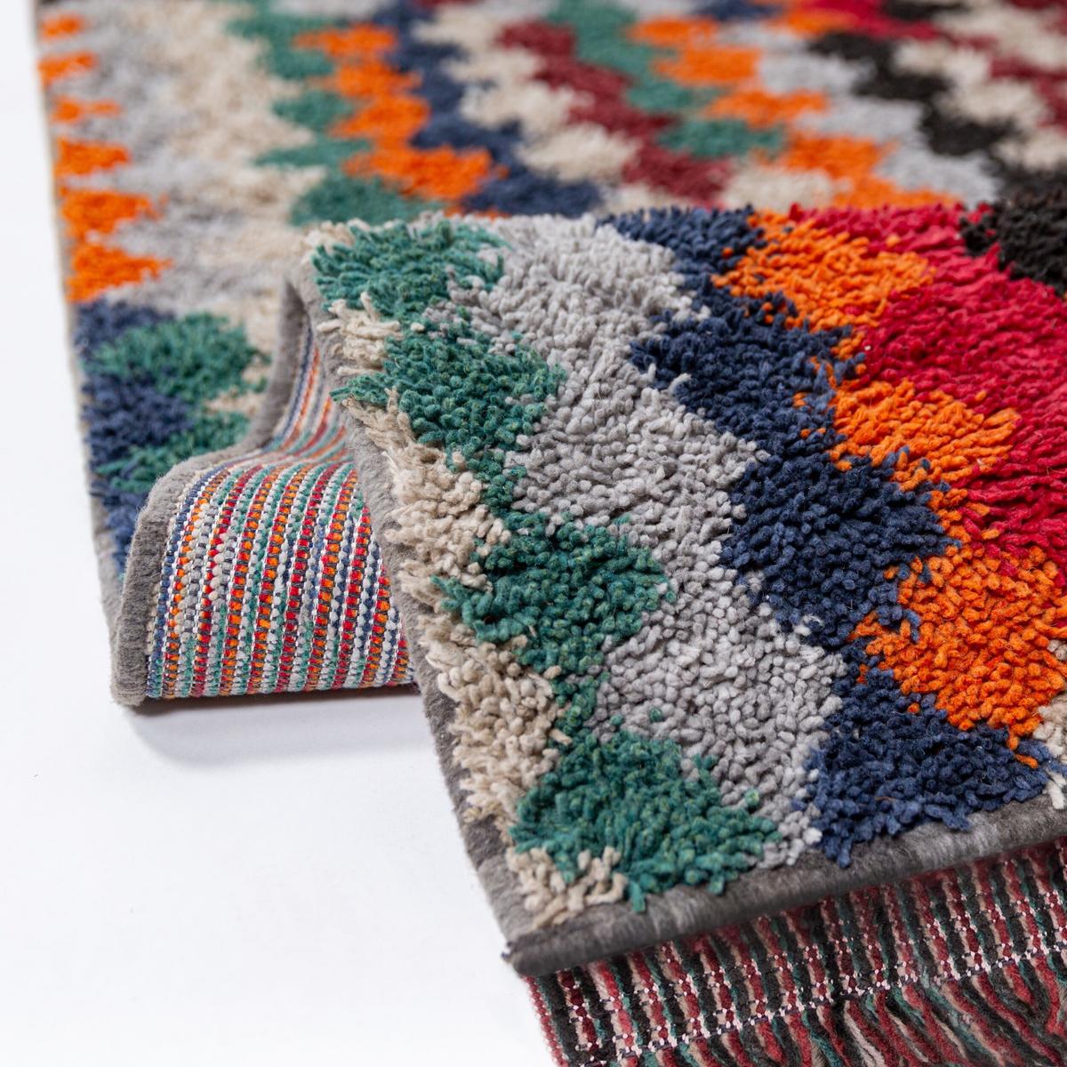 HOCHFLORTEPPICH mit Fransen TAFRAUT, im Berber-Stil, aus Polyester, Bunt, 200 x 300 cm - Multicolor, Textil (300/200cm) - KADIMA DESIGN