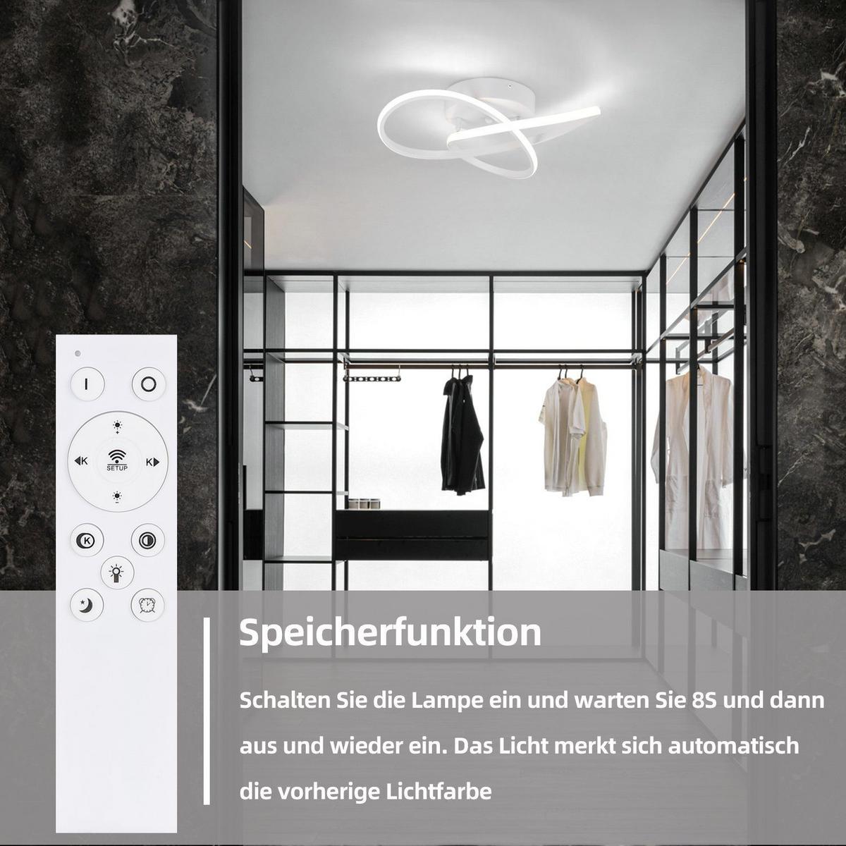 LED-DECKENLEUCHTE Grimmenwall 14/18/40 cm - Weiß, Metall (40/14/18cm) - ZMH