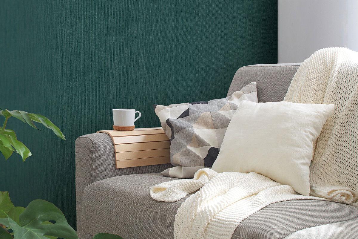 VLIESTAPETE Grün 53/1005 cm - Grün, Textil (53/1cm) - KUNSTLOFT