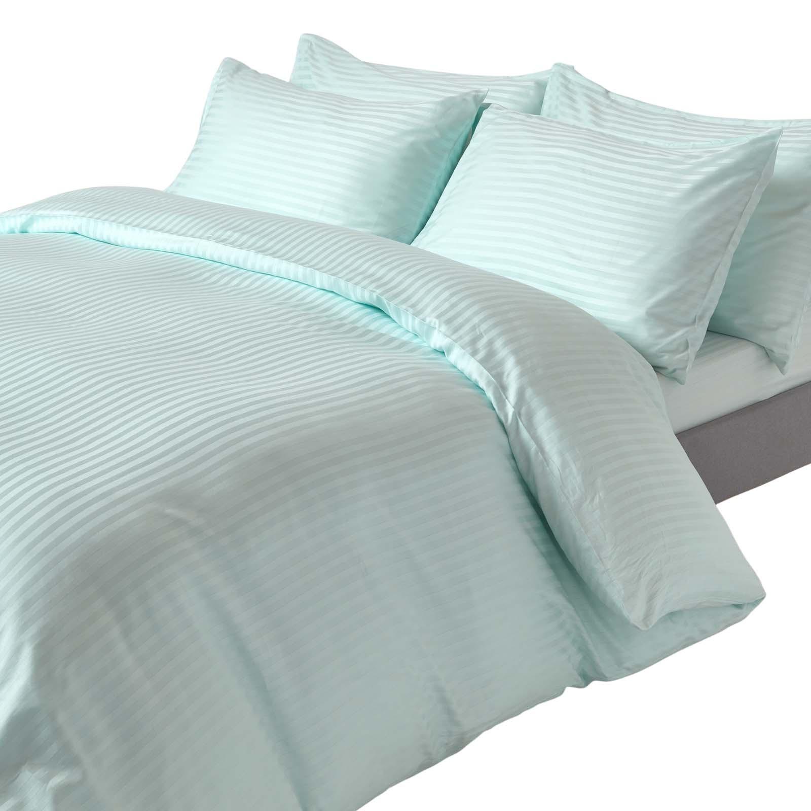 BETTWÄSCHE Damast Fadendichte 330 - Blau, Textil (200/200cm) - Homescapes