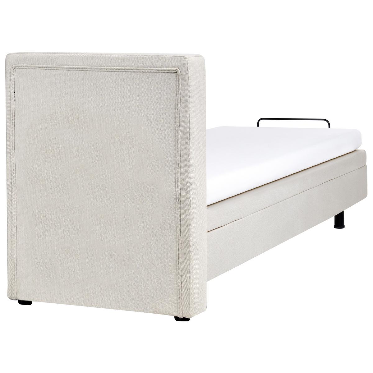 POLSTERBETT verstellbar 80x200 cm Beige Duke - Beige, Textil (80/200cm) - Beliani