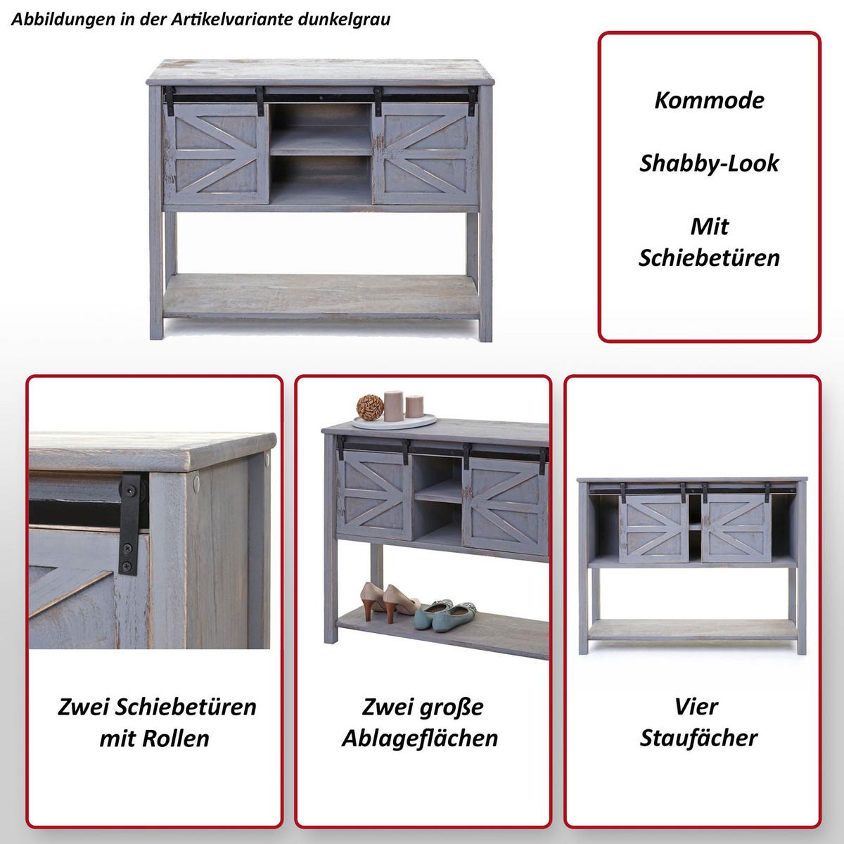 KOMMODE Anthrazit - Anthrazit, Holz (102/81/34cm) - MCW