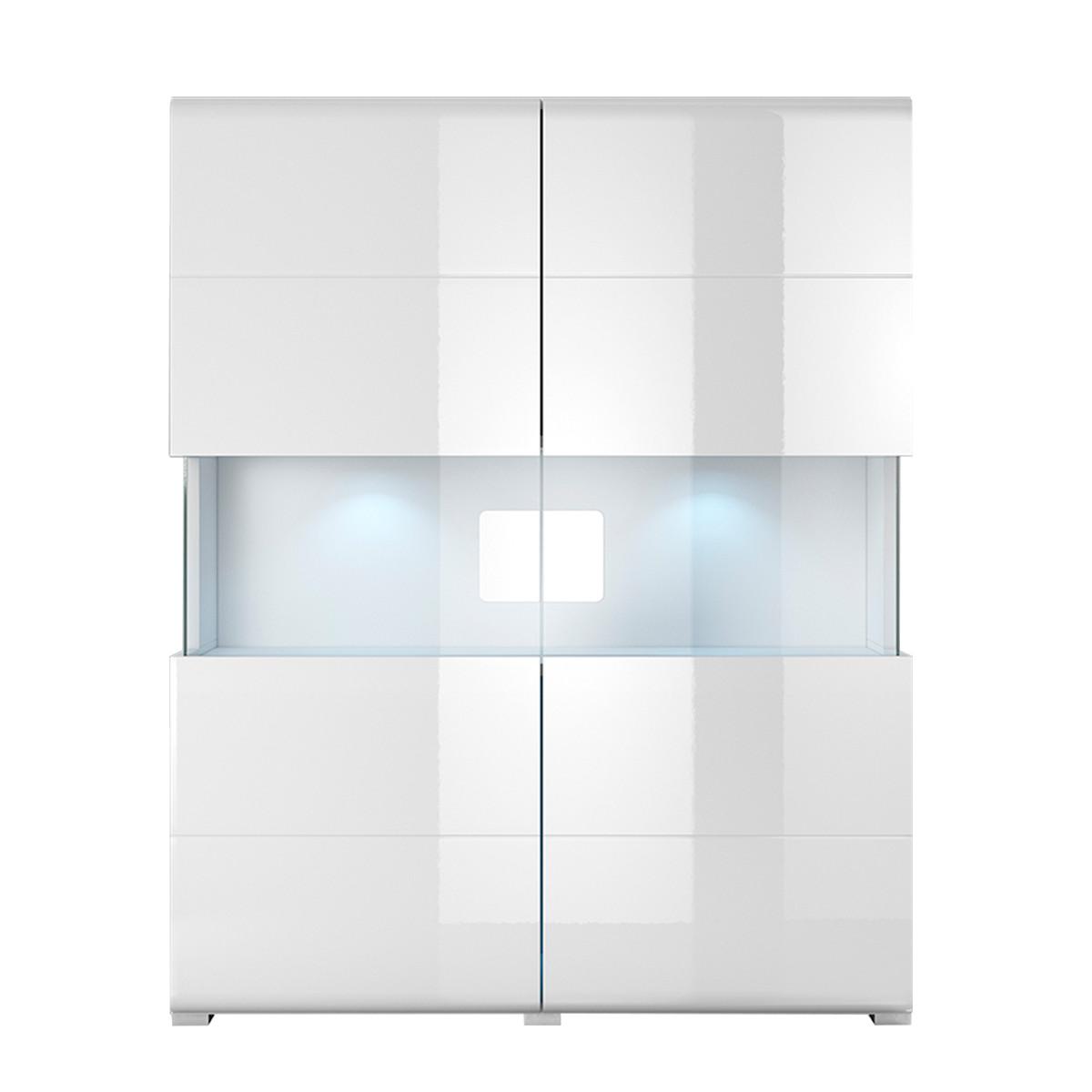 GESCHIRRSCHRANK Jules Weiß - Weiß, Holzwerkstoff (122/152/39cm) - Petits-meubles