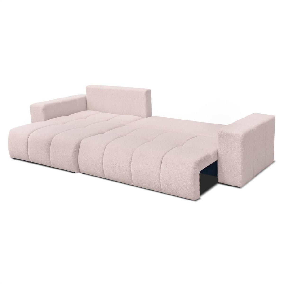 ECKSOFA Anabel Max Mit Schlaffunktion - Creme, Holzwerkstoff/Textil (278/145cm) - Fun Möbel