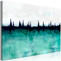KUNSTDRUCK Türkis 120/80 cm - Türkis/Grau, Textil (120/80cm) - KUNSTLOFT
