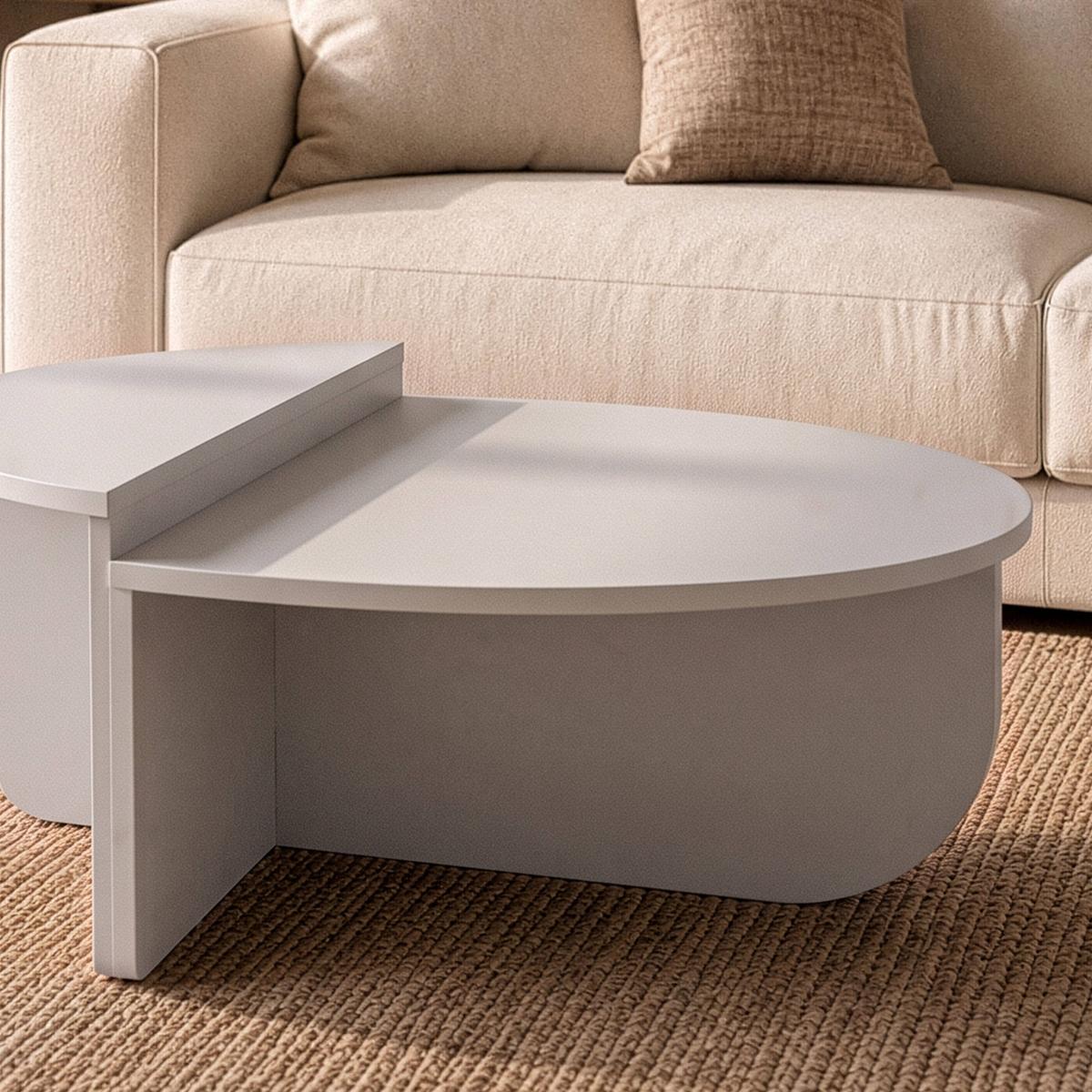 COUCHTISCH (2er-Set) orion 35/90/90 cm - Grau, Holzwerkstoff (90/90/35cm) - Calicosy