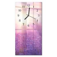WANDUHR aus Glas 30x60 cm - Lavendel - Lila, Glas (30/60/0.4cm) - TULUP