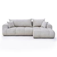 ECKSOFA MILANO Rechts mit Schlaffunktion und Bettkasten Grau - Grau, Kunststoff/Textil (265/145cm) - Idohome