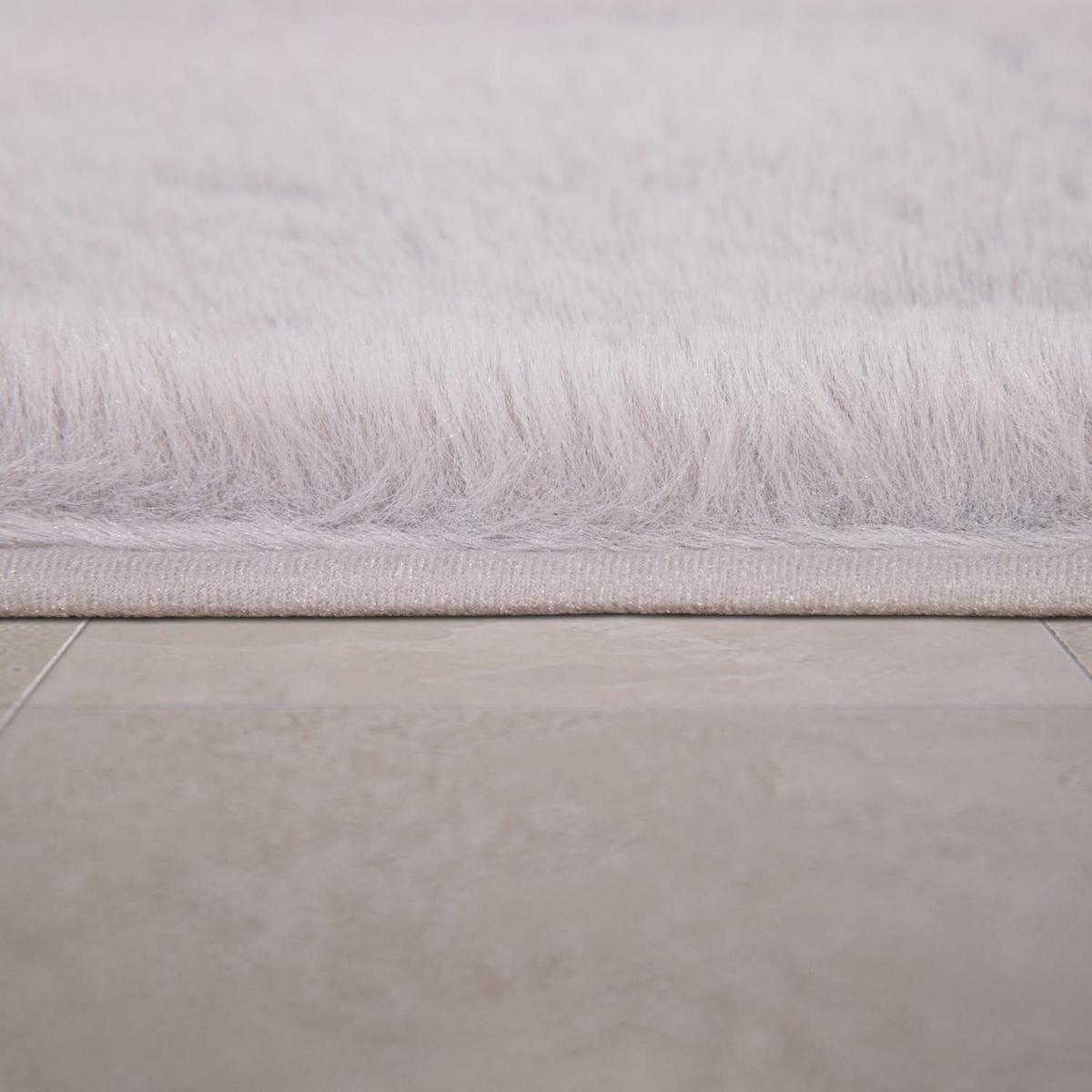 HOCHFLORTEPPICH Waschbar handgewebt, einfarbig, Grau, 50 x 80 cm - Grau, Textil (80/50cm) - KADIMA DESIGN
