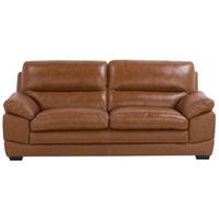 SOFA Leder Goldbraun Horten - Goldfarben, Leder/Textil (200/89/85cm) - Beliani