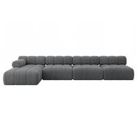 ECKSOFA modulares Sofa Razon-L3 - 380x160x70 cm Dunkelgrau Cord - Dunkelgrau, Holzwerkstoff/Textil (380/160cm) - ALTDECOR