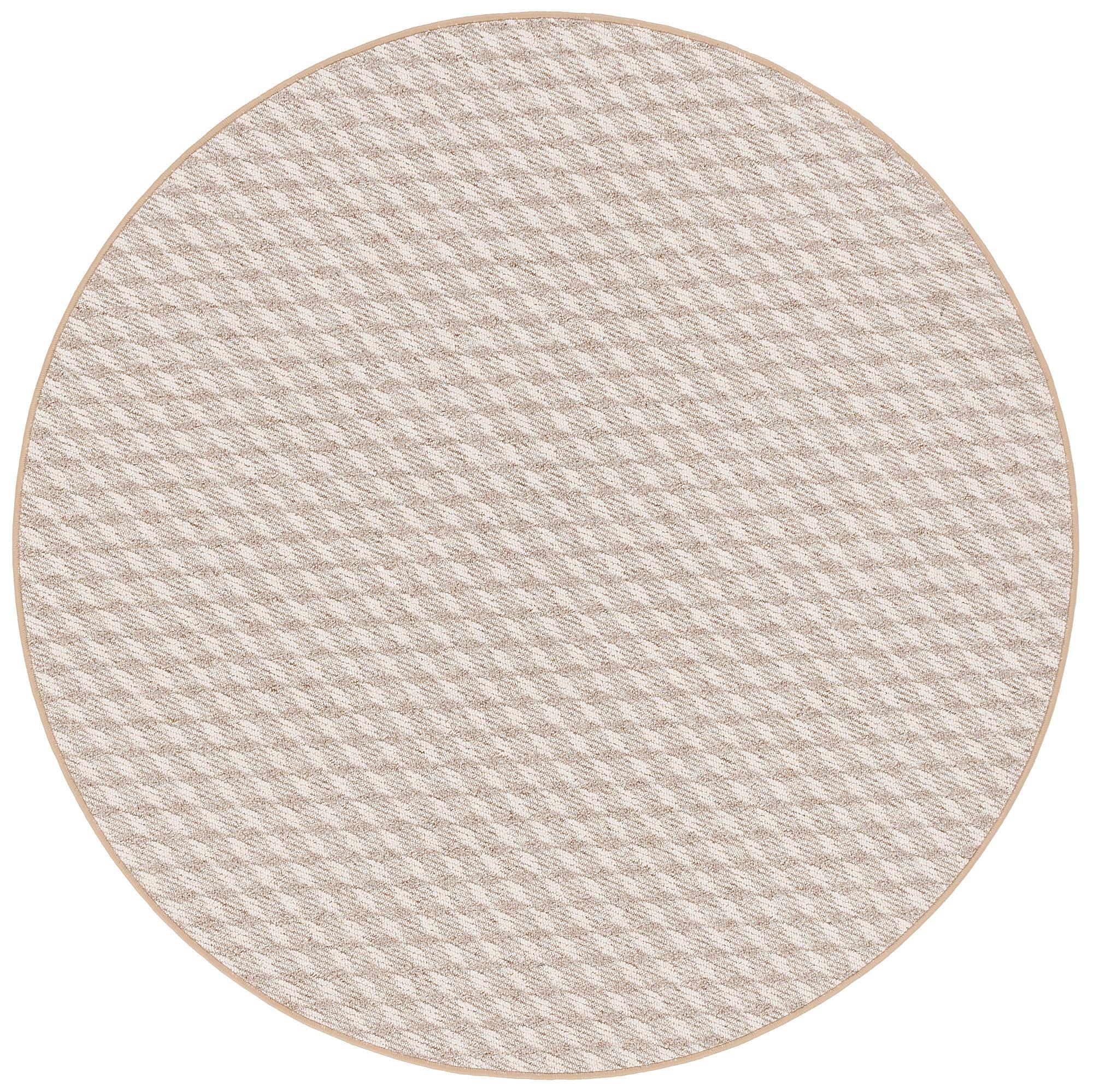 SCHLINGEN TEPPICH MODERN DIAMOND RUND - Sandfarben, Textil (133/133cm) - Snapstyle
