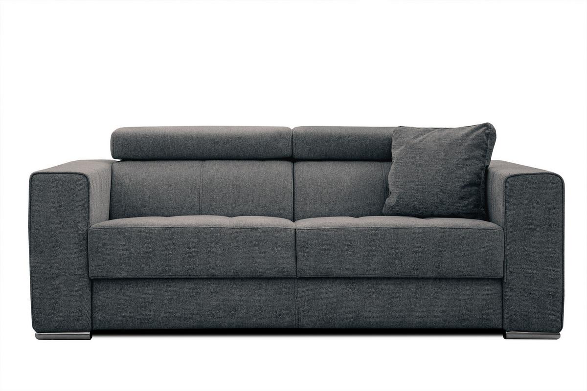 SOFA QUARTZ 3-Sitzer, dunkelgrau - Dunkelgrau, Holzwerkstoff/Textil (202/80/102cm) - Wozimo