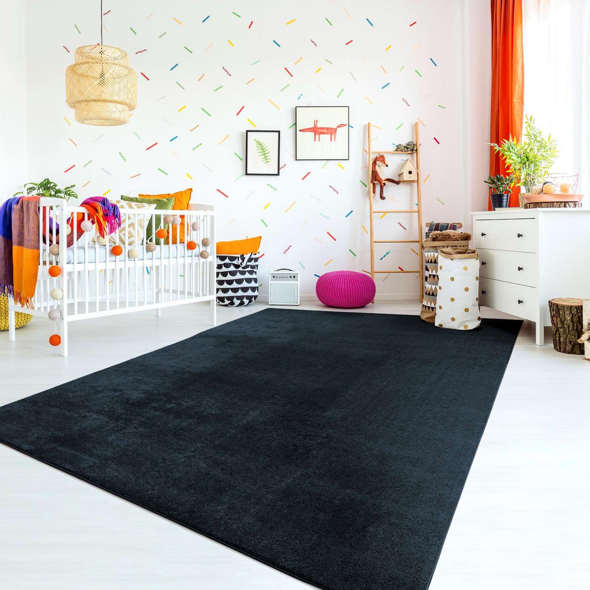 FLACHWEBETEPPICH Navy 160 x 220 cm - Blau, Kunststoff (160/220cm) - TT Home