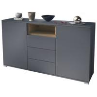 SIDEBOARD Skadu Eiche Evoke - Anthrazit/Eiche Wotan, Holzwerkstoff (138.5/75.5/35cm) - Vladon
