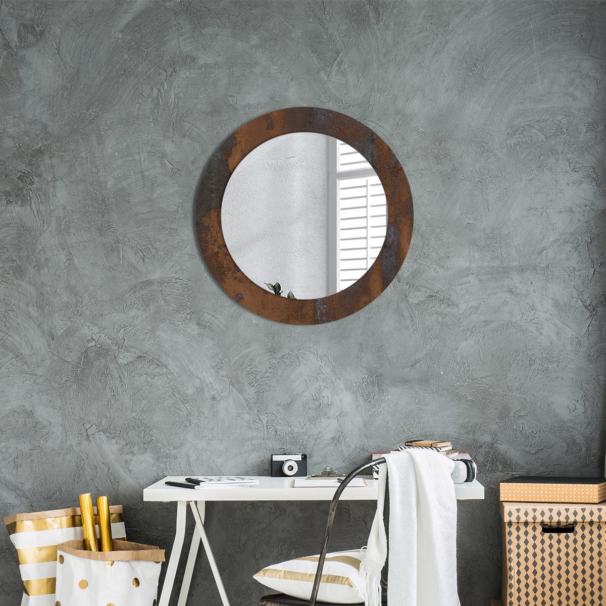 SPIEGEL Ø60 cm Rund mit Aufdruck - Braun, Glas (60/60/0.4cm) - TULUP