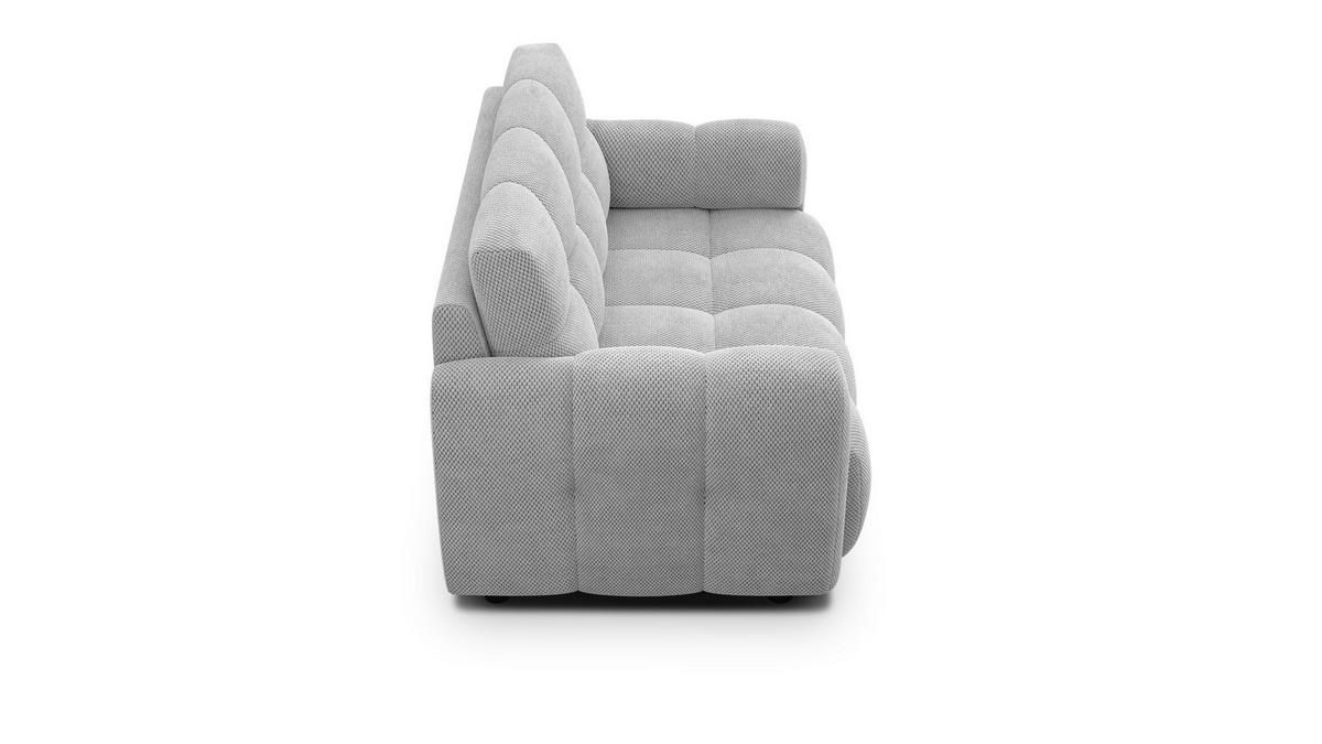 SOFA MELLOW 2-Sitzer, hellgrau - Hellgrau/Schwarz, Holz/Textil (153/87/98cm) - Wozimo