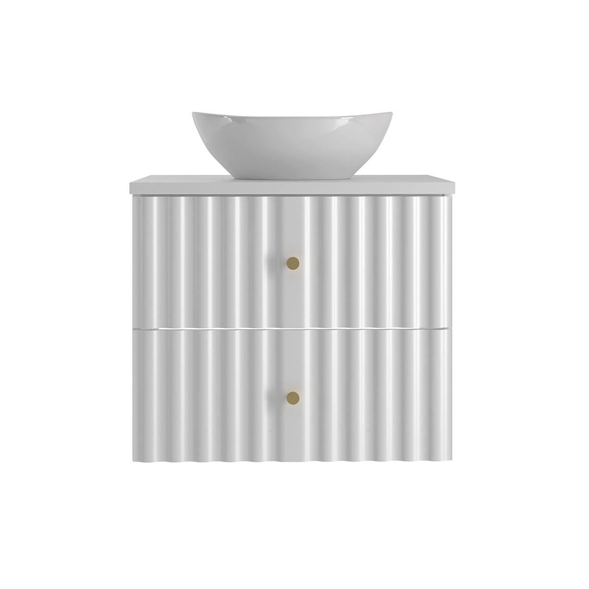 WASCHTISCH 60.6cm Izae Weiß - Weiß, Holzwerkstoff (60.6/52.2/46.5cm) - Petits-meubles