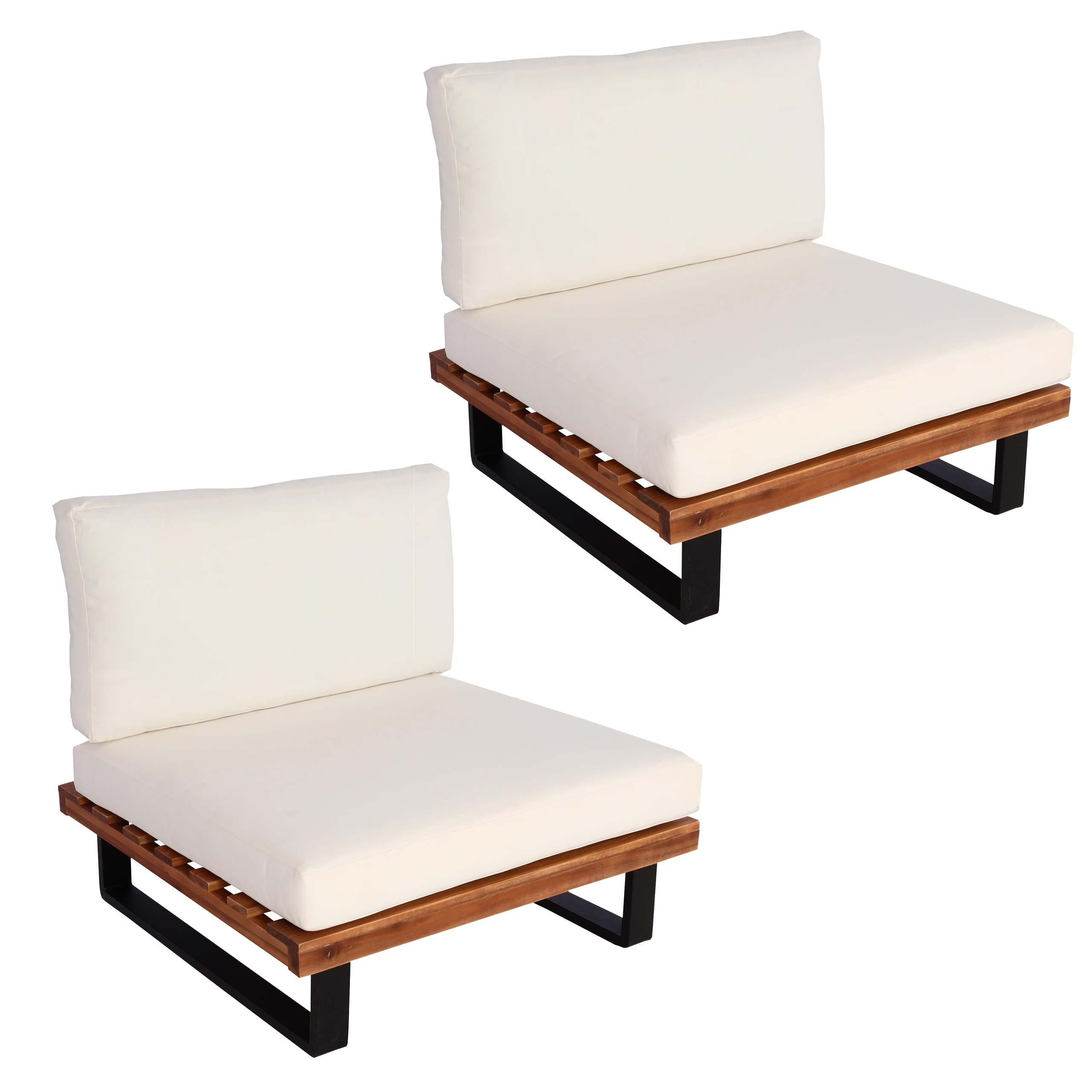 LOUNGE-SESSEL Schwarz, Braun, Cremeweiß - Schwarz/Braun, Holz (82/75/82cm) - MCW