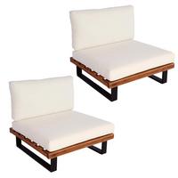 LOUNGE-SESSEL Schwarz, Braun, Cremeweiß - Schwarz/Braun, Holz (82/75/82cm) - MCW