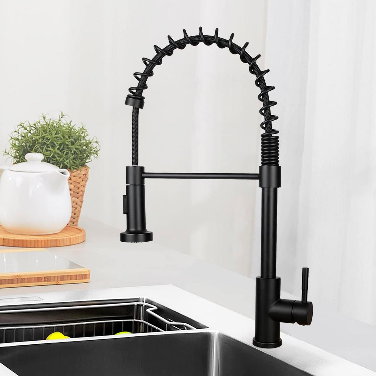 WASCHTISCHARMATUR Seviand 4.9/46.9/25.1 cm - Schwarz, Metall (4.9/46.9/25.1cm) - ZMH