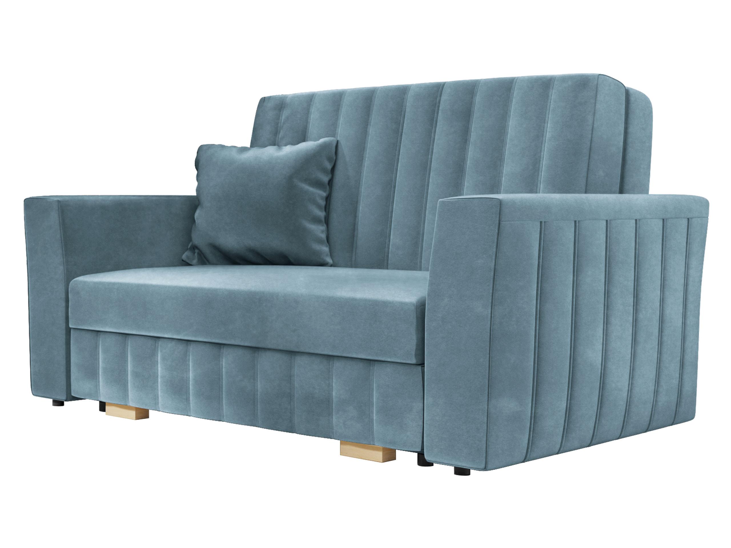 SCHLAFSOFA Viva Glam II - Naturfarben/Hellblau, Holz/Kunststoff (145/85/98cm) - MIRJAN24