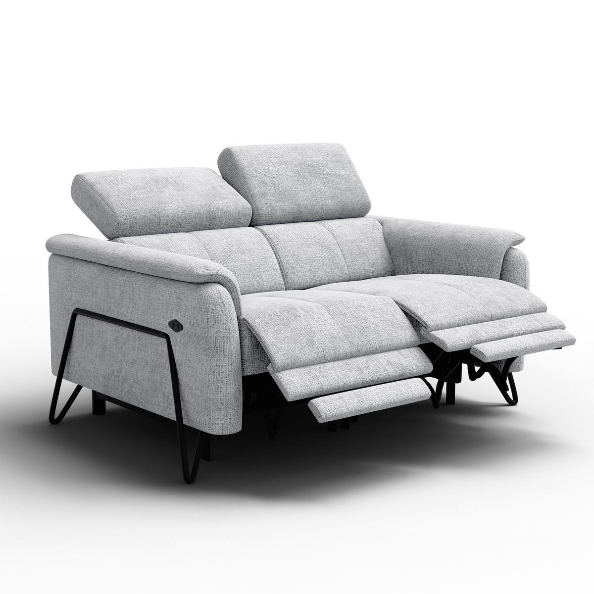 RELAXSOFA RODEN 2-Sitzer, hellgrau - Hellgrau, Holz/Textil (152/82/103cm) - Wozimo