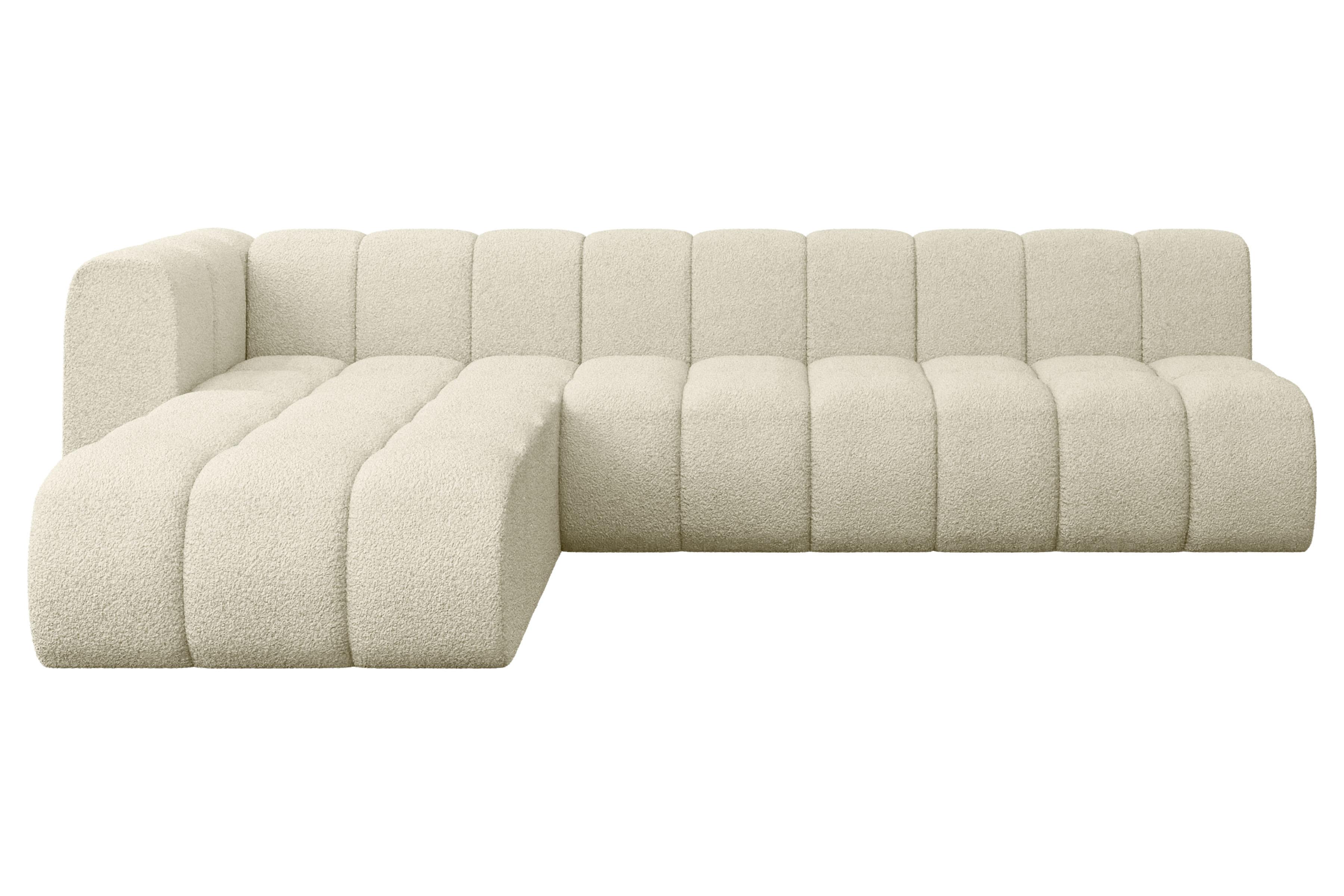 ECKSOFA modulares Sofa Darnel-L2 - 296x177x70 cm Beige - Beige, Holzwerkstoff/Textil (296/177cm) - ALTDECOR