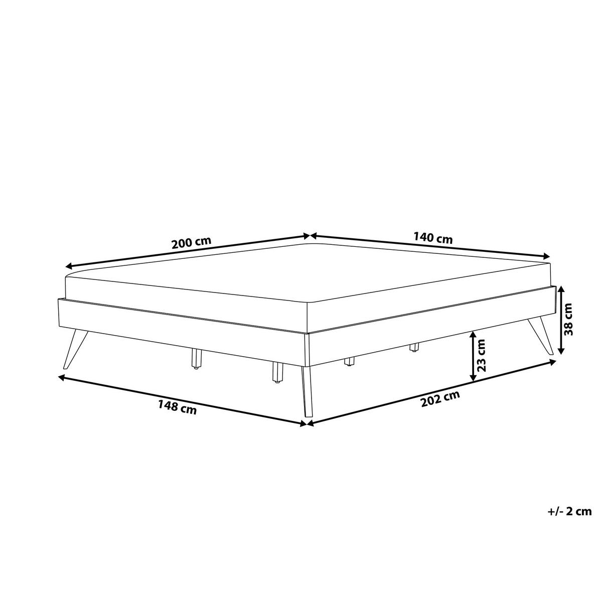 BETT mit Lattenrost 140x200 cm Weiß Berric - Weiß, Holzwerkstoff (140/200cm) - Beliani
