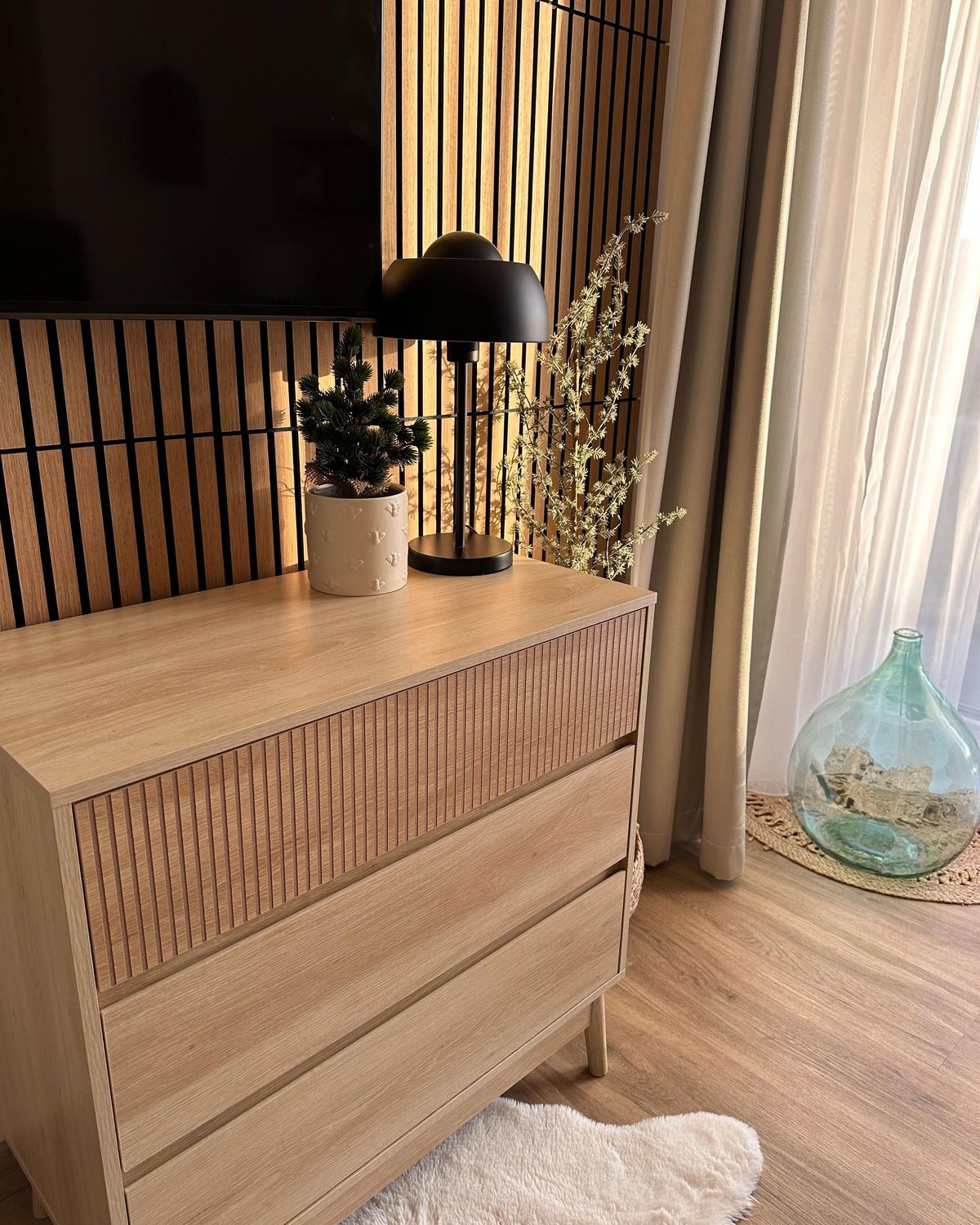 KOMMODE mit 3 Schubladen Hellbraun Wales - Braun, Holzwerkstoff (80/80/40cm) - Beliani