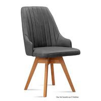 ESSZIMMERSTUHL drehbar (8er-Set) Dotti 52x91x60 Eiche geölt/Grau - Eichefarben/Grau, Kunststoff (60/91/52cm) - 58aufmkessel