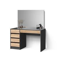 SCHMINKTISCH Imola Anthrazit/Goldkraft Eiche 120 cm - Honigeiche/Anthrazit, Holzwerkstoff (120/75/55cm) - Livinity®