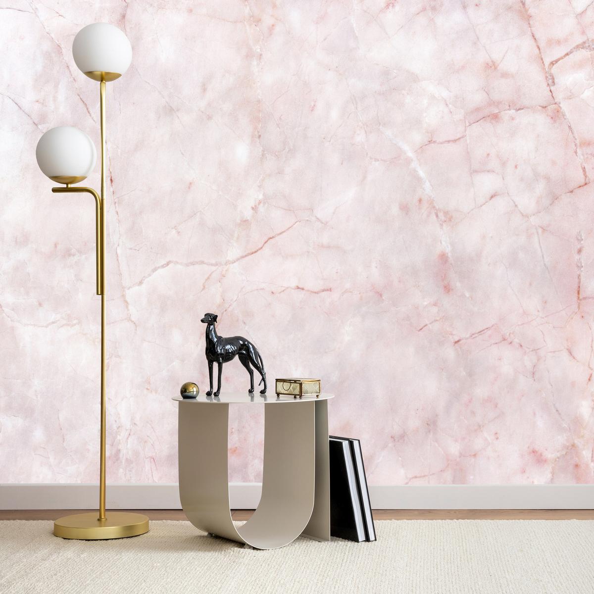 FOTOTAPETE Rosa Marmor Abstraktion Moderne Muster 100x70 - Rosa, Papier (100/70cm) - Muralo