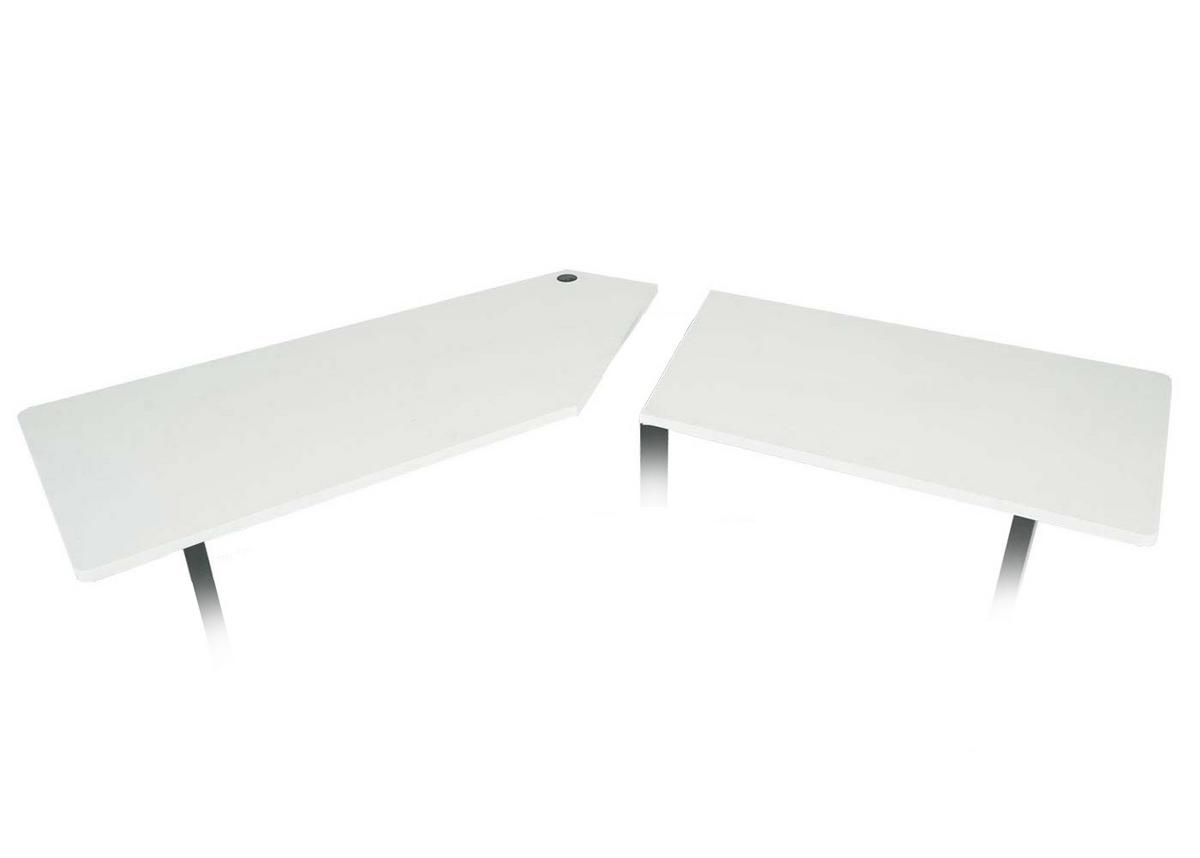 ECK-SCHREIBTISCHPLATTE White - Weiß, Holz (75/165/2cm) - MCW