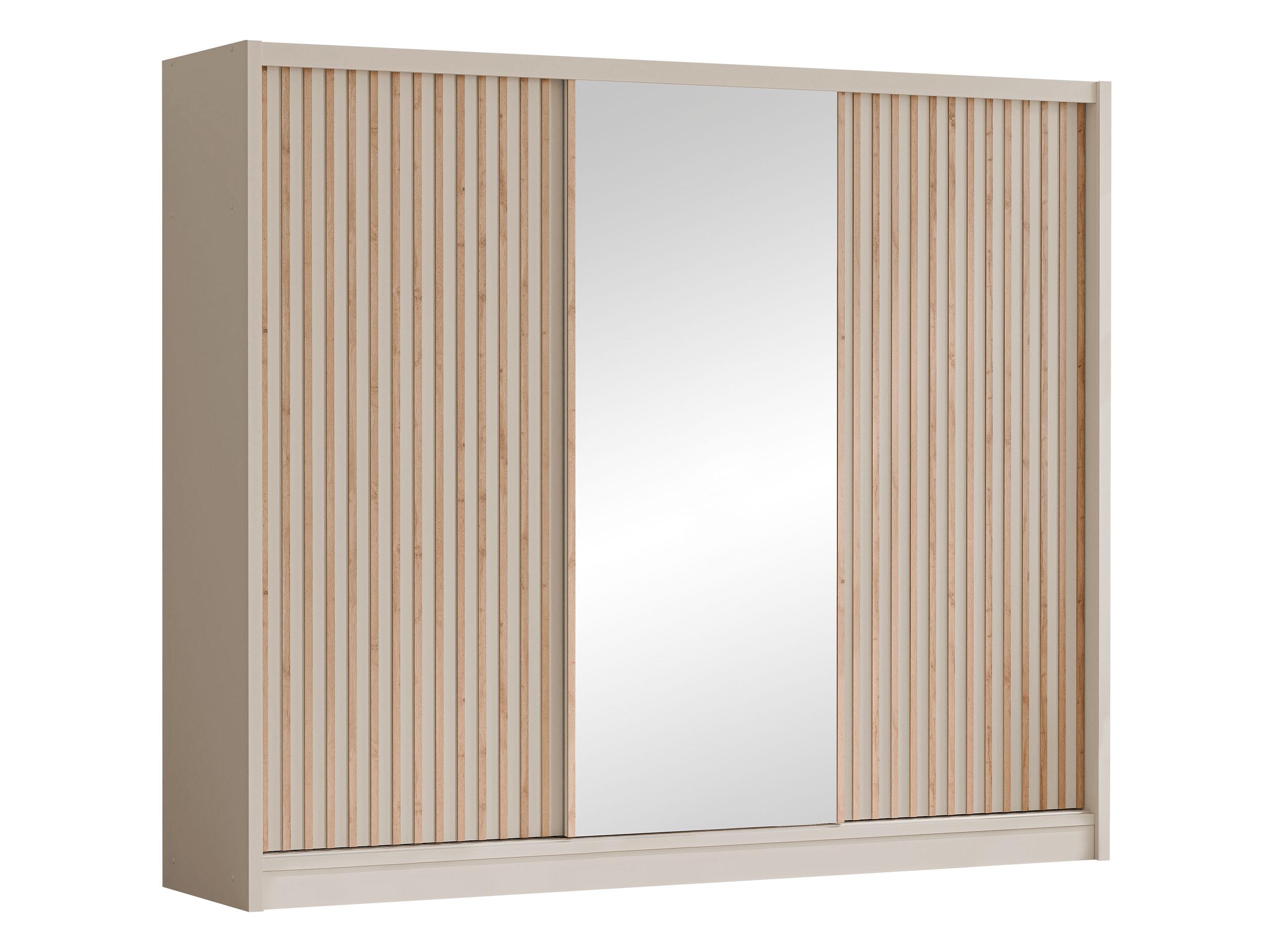 SCHWEBETÜRENSCHRANK London Lux 250 - Kaschmir, Holzwerkstoff (250/215/60cm) - MIRJAN24