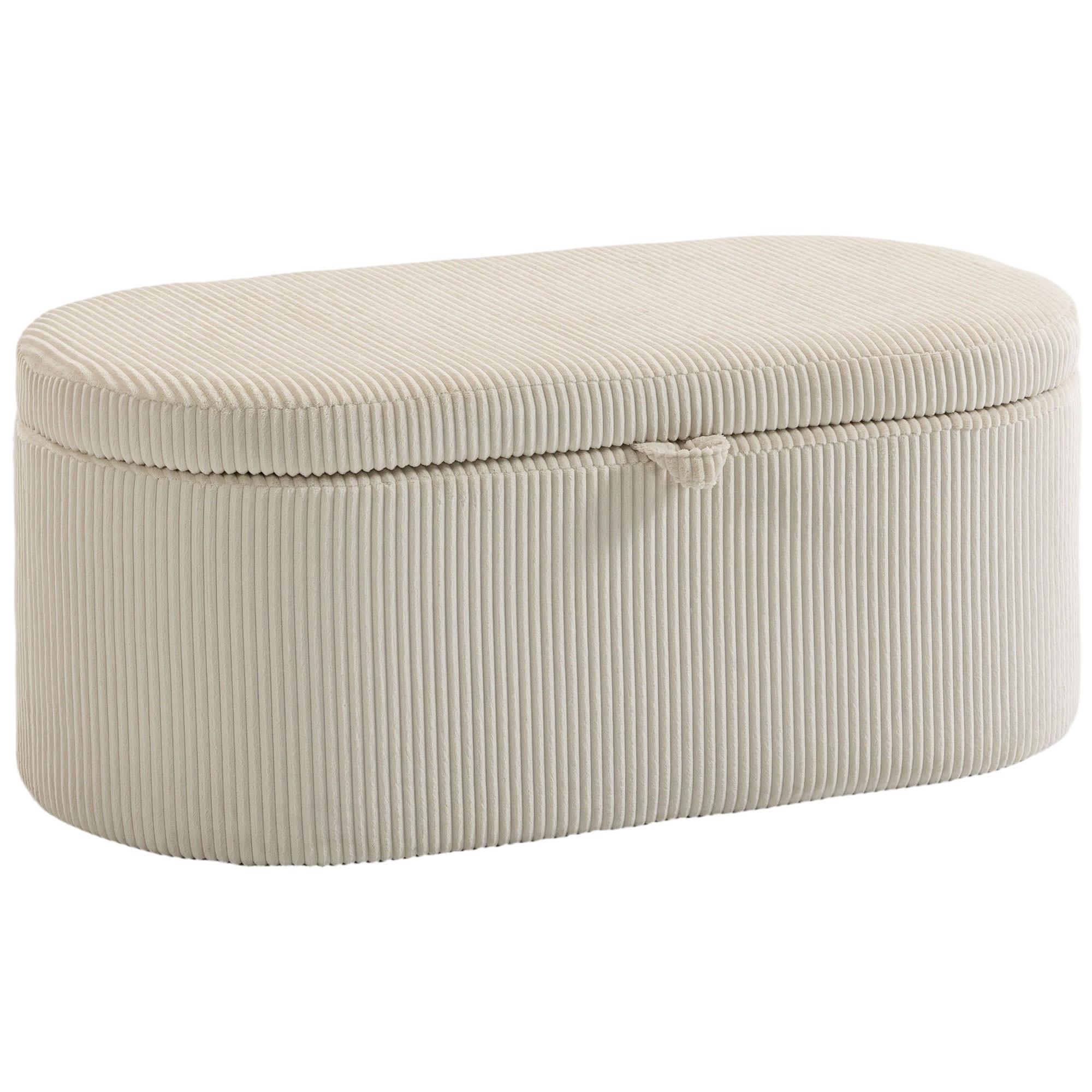 SITZBANK Polyester Beige - Beige/Schwarz, Kunststoff/Textil (51/49/105cm) - HOMCOM