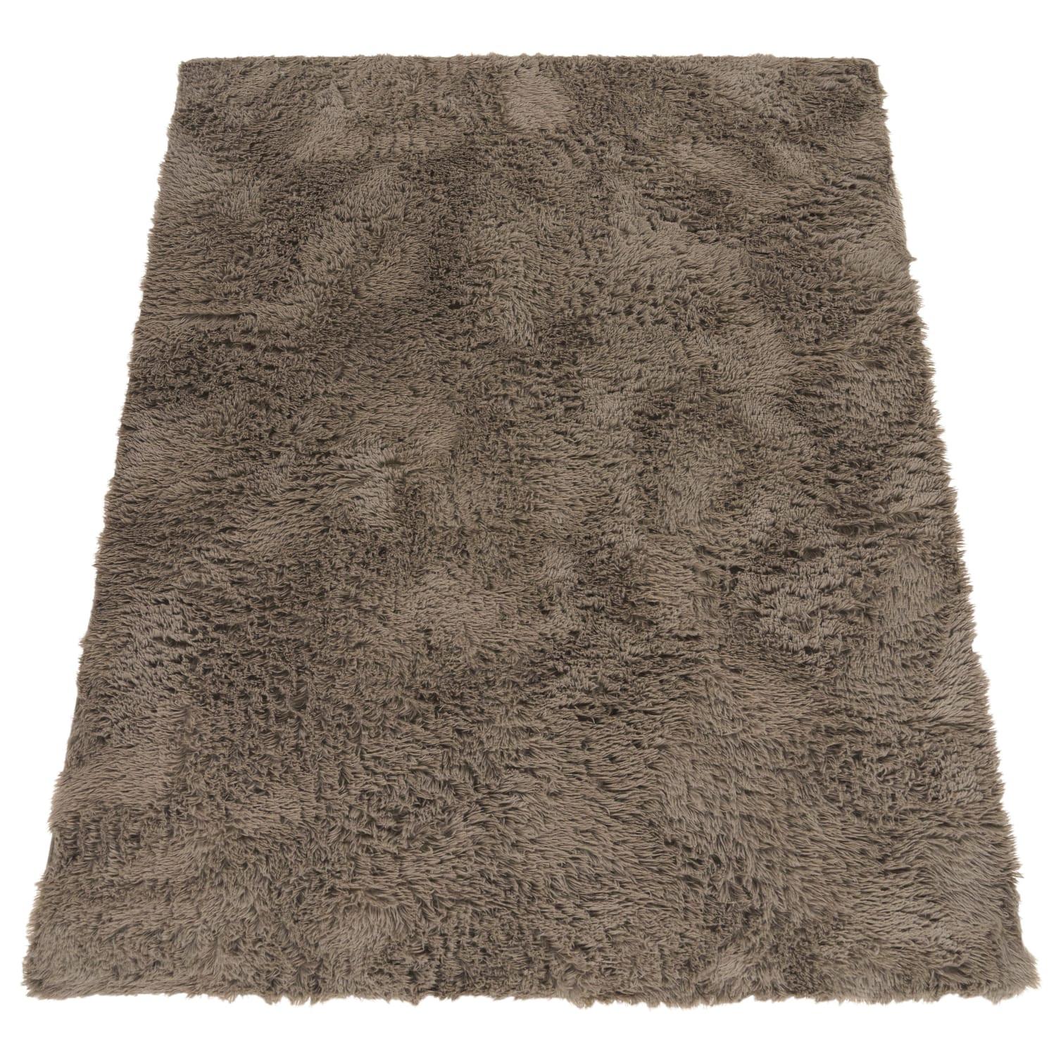 HOCHFLORTEPPICH, einfarbig, aus Polyester, Taupe, 160 x 220 cm - Braun, Textil (220/160cm) - KADIMA DESIGN