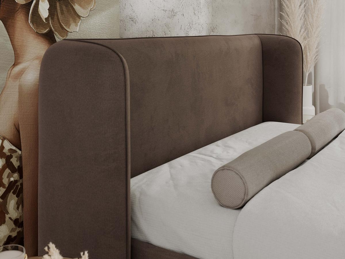POLSTERBETT EMORA CLASSIC DUO 140/200 - Braun Velvet - Pocket-Matratze - Braun, Textil (140/200cm) - MKS