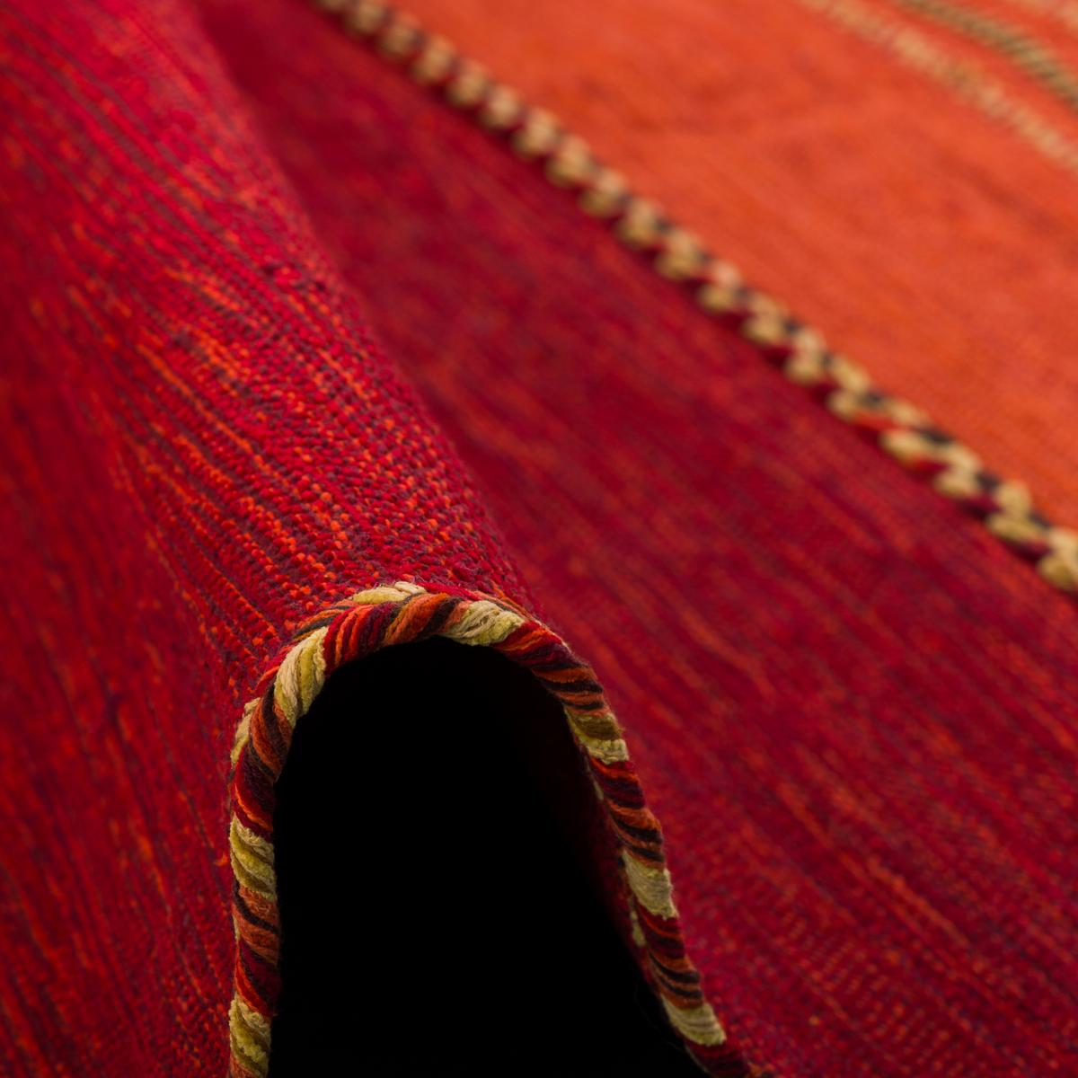 NATUR TEPPICH KELIM NAVARRO - Rot, Textil (120/180cm) - Pergamon