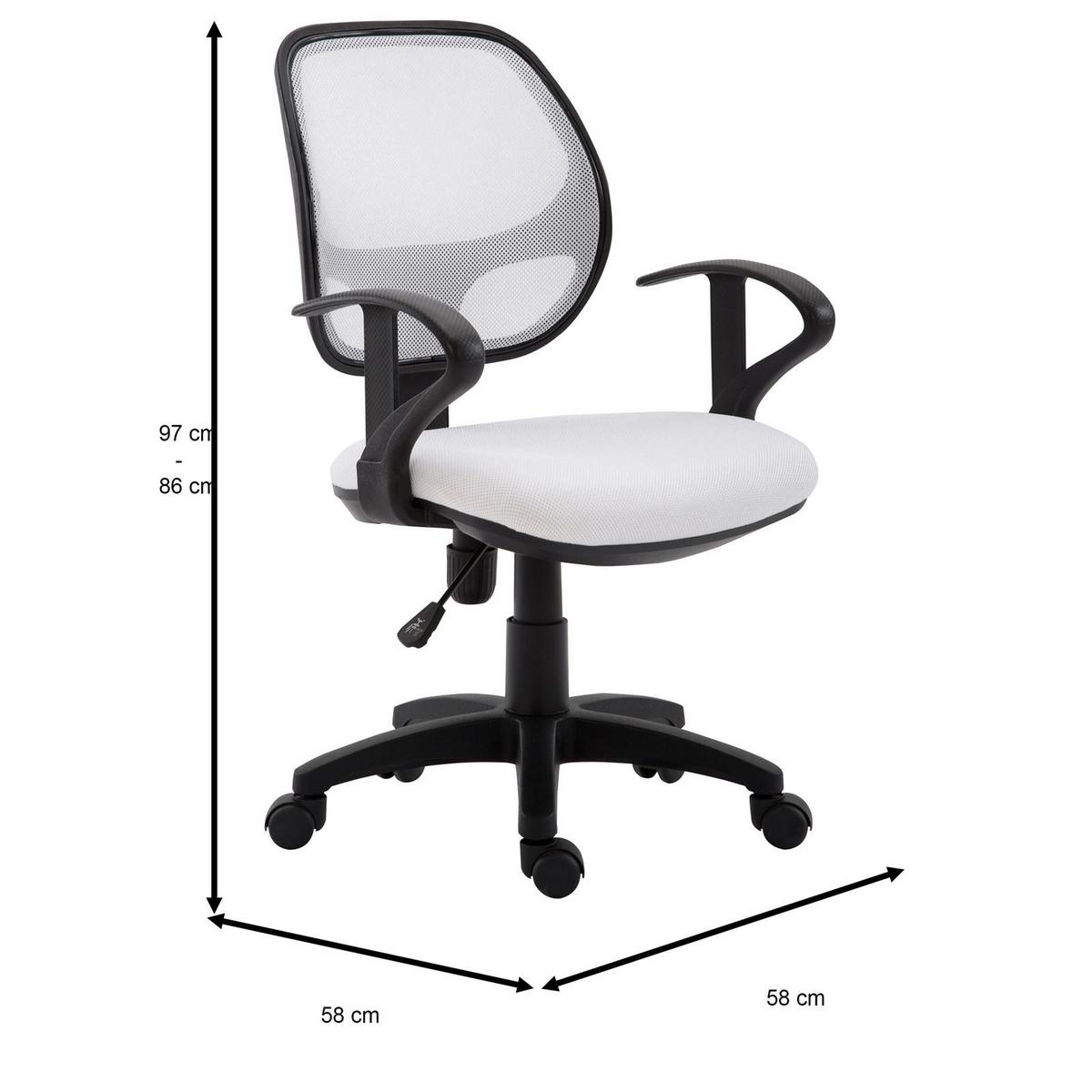 KINDERDREHSTUHL COOL weiß - Weiß, Textil (58/97/58cm) - IDIMEX
