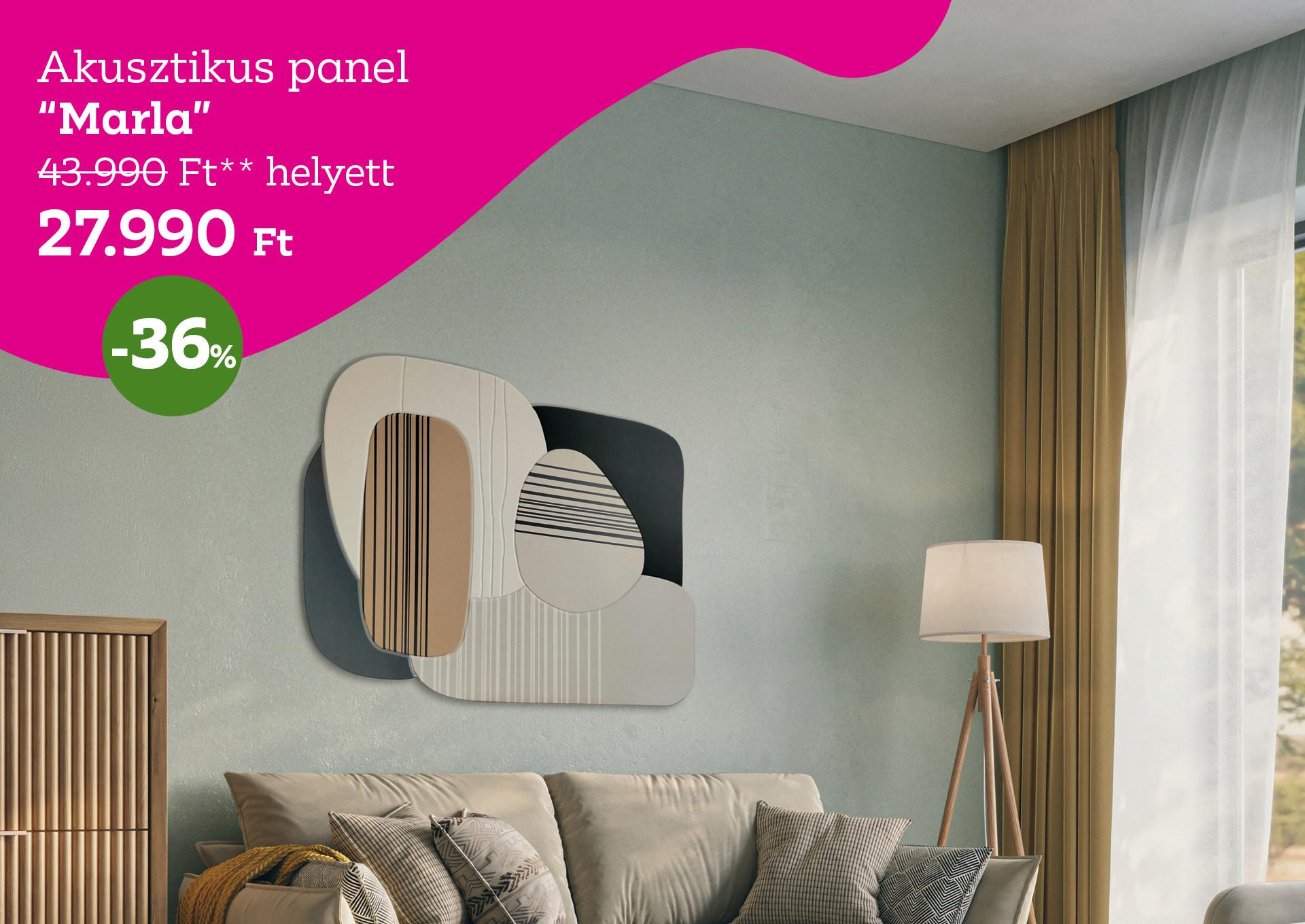 Akusztikus panel MARLA 43990 Forint helyett 27990 Forint, kedvezmény mértéke 36%