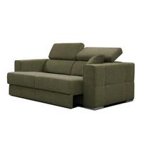 SOFA QUARTZ 3-Sitzer mit Ausziehsitz, olivgrün - Olivgrün, Holzwerkstoff/Textil (202/80/102cm) - Wozimo