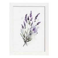 POSTER Lavendel 5 Im Nordischen Stil. A4 Weißer Rahmen - Weiß, Papier (29.7/5/21cm) - Nacnic