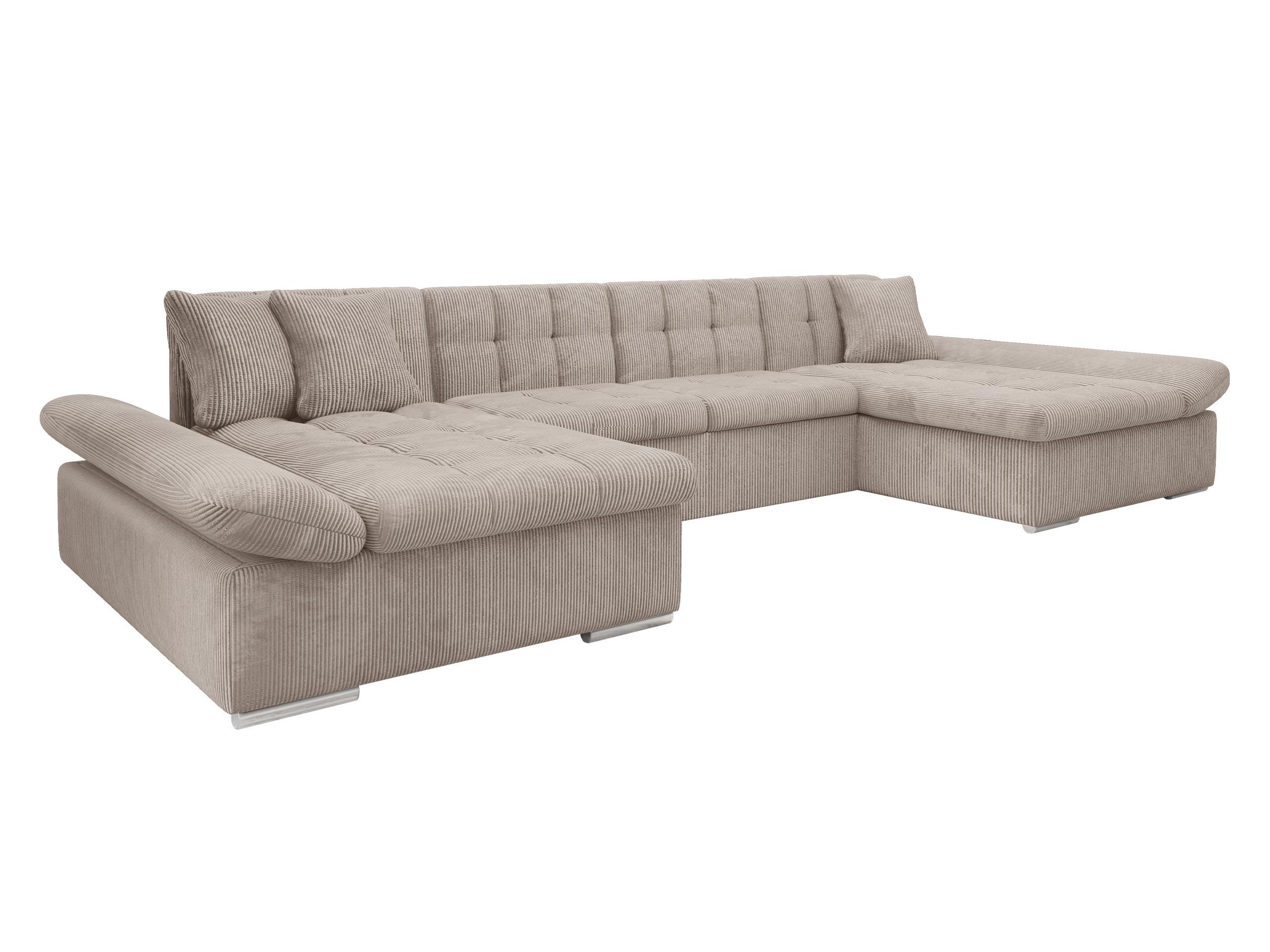 WOHNLANDSCHAFTEN Alia Cord - Sahara, Holz/Textil (360/75/160cm) - MIRJAN24