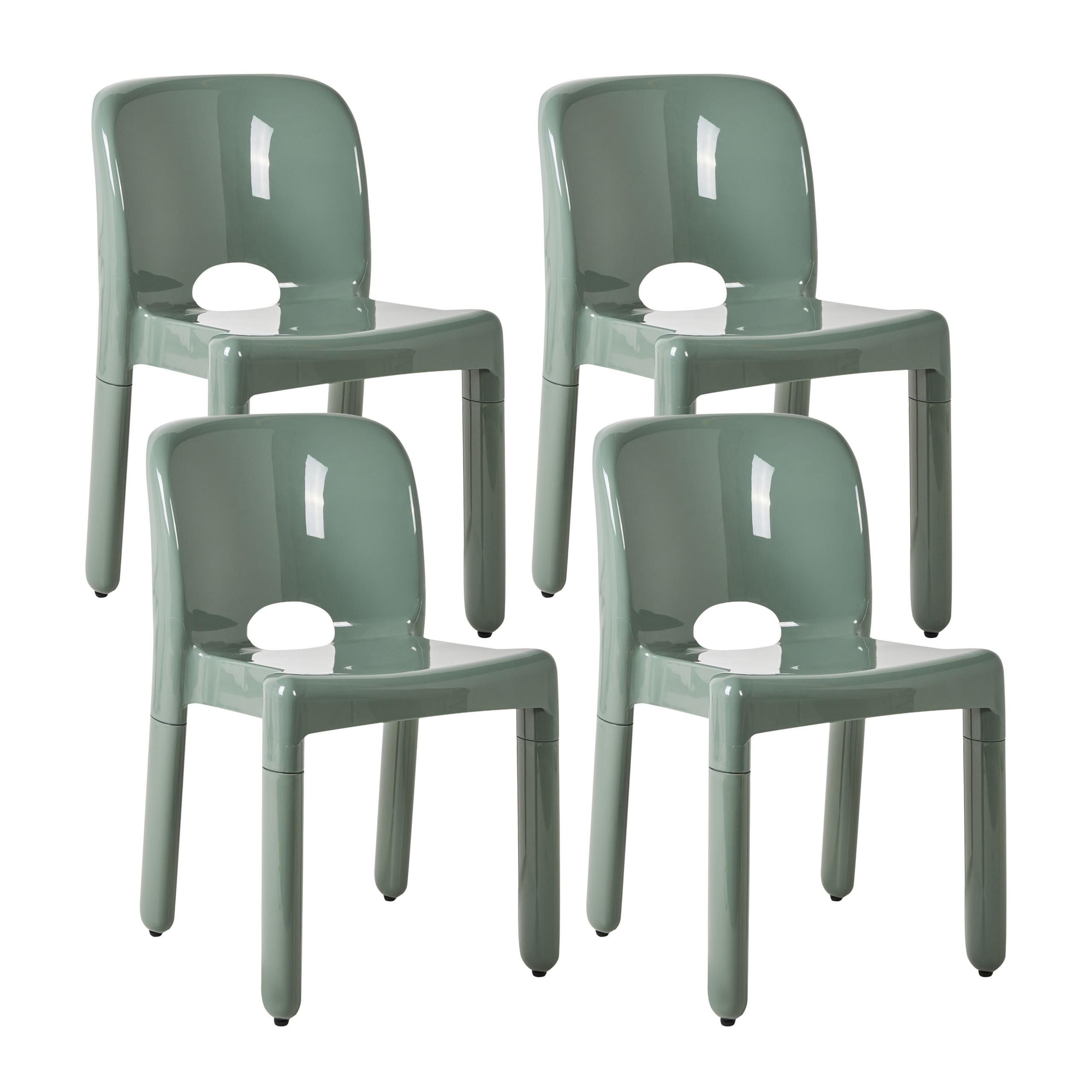 GARTENSTUHL 4er-Set Grün Betim - Grün, Kunststoff (43/76/49cm) - Beliani