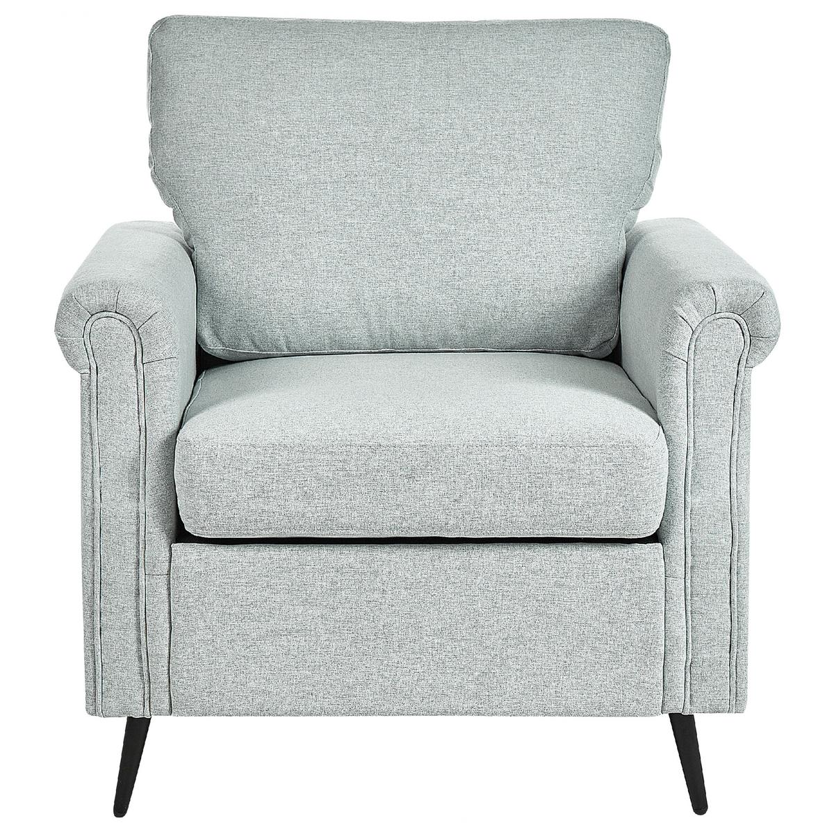 SESSEL Polsterbezug Grau Vietas - Grau, Textil/Metall (85/88/67cm) - Beliani