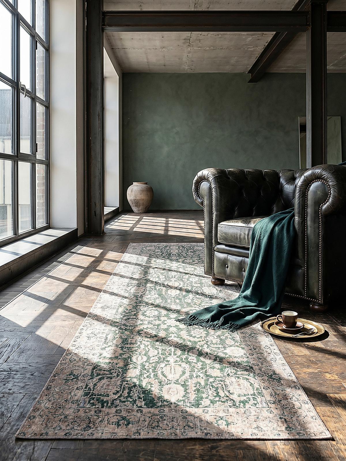 TEPPICH Waschbar HURST, orientalisch, Grün, 60 x 230 cm - Grün, Textil (230/60cm) - KADIMA DESIGN