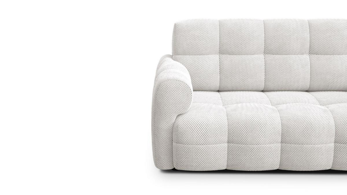 SOFA MELLOW 2,5-Sitzer, creme - Creme/Schwarz, Holz/Textil (183/87/98cm) - Wozimo